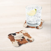 Bruin Zwart Wit Koeienhuid Kartonnen Onderzetters (Insitu)