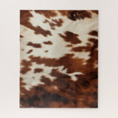 Bruin Zwart Wit Koeienhuid Legpuzzel (Verticaal)