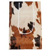Bruin Zwart Wit Koeienhuid Medium Cadeauzakje (Achterkant)