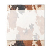 Bruin Zwart Wit Koeienhuid Notitieblok (Voorkant)