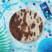 Bruin Zwart Wit Koeienhuid Papieren Bordje (Feest)