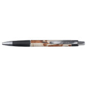 Bruin Zwart Wit Koeienhuid Pen (Achterkant)