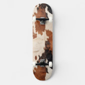 Bruin Zwart Wit Koeienhuid Persoonlijk Skateboard (Voorkant)