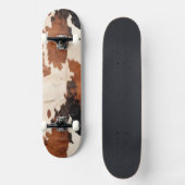 Bruin Zwart Wit Koeienhuid Persoonlijk Skateboard (Voorkant)