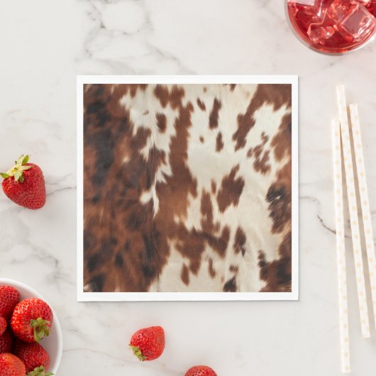 Bruin Zwart Wit Koeienhuid Servet (Insitu)