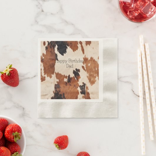 Bruin Zwart Wit Koeienhuid Servet (Insitu)