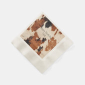 Bruin Zwart Wit Koeienhuid Servet (Hoek)