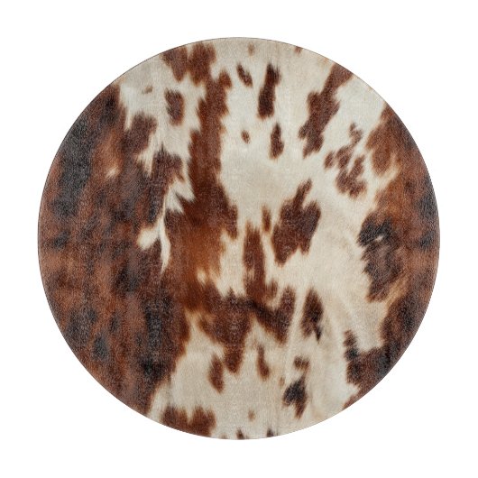 Bruin Zwart Wit Koeienhuid Snijplank (Voorkant)