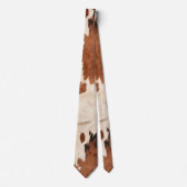 Bruin Zwart Wit Koeienhuid Stropdas (Voorkant)