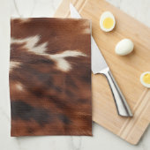 Bruin Zwart Wit Koeienhuid Theedoek (Quarter Fold)