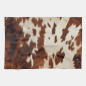 Bruin Zwart Wit Koeienhuid Theedoek (Horizontaal)