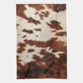 Bruin Zwart Wit Koeienhuid Theedoek (Verticaal)