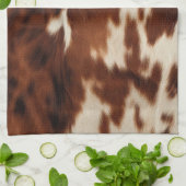 Bruin Zwart Wit Koeienhuid Theedoek (Gevouwen)