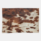 Bruin Zwart Wit Koeienhuid Theedoek (Horizontaal)