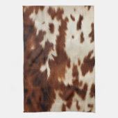 Bruin Zwart Wit Koeienhuid Theedoek (Verticaal)