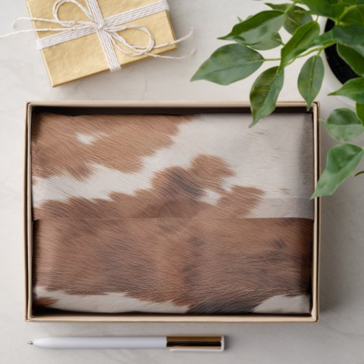 Bruin Zwart Wit Koeienhuid Tissuepapier (Geschenk)