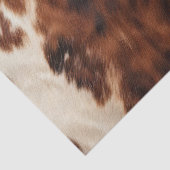 Bruin Zwart Wit Koeienhuid Tissuepapier (Detail)