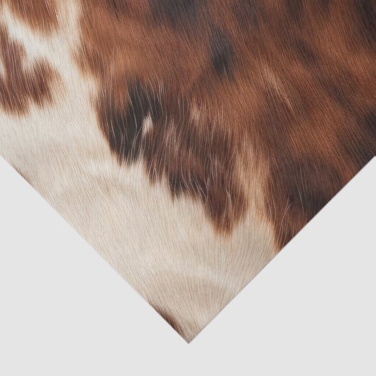 Bruin Zwart Wit Koeienhuid Tissuepapier (Detail)