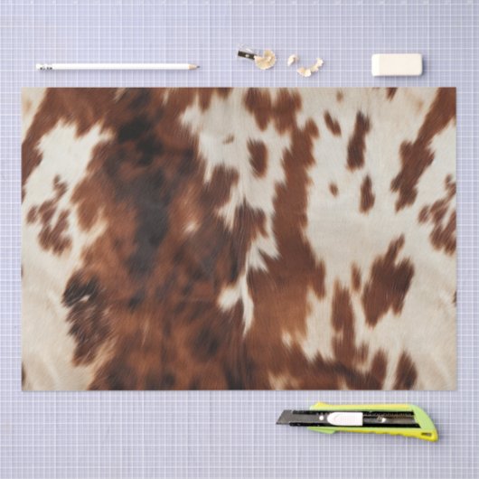 Bruin Zwart Wit Koeienhuid Tissuepapier (Craft)