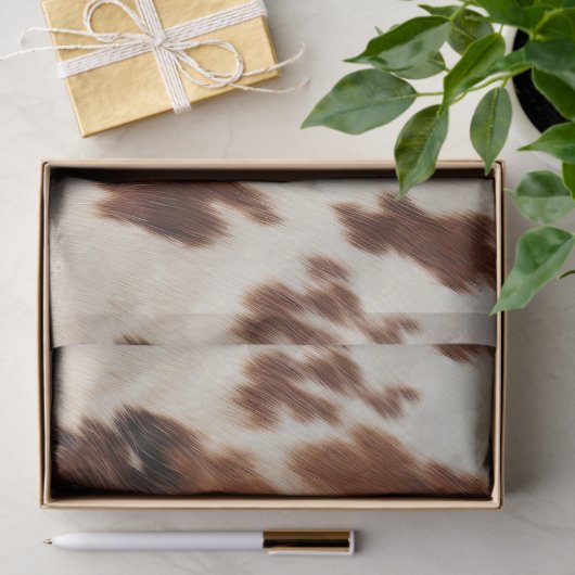 Bruin Zwart Wit Koeienhuid Tissuepapier (Geschenk)