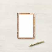 Bruin Zwart Wit Kubus Bloemen Post-it® Notes (Op bureau)