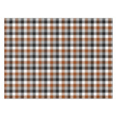 Bruin Zwart Wit Twill Gingham Ontwerp Tafelkleed (Voorkant (Horizontaal))