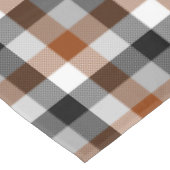 Bruin Zwart Wit Twill Gingham Ontwerp Tafelkleed (Gekanteld)