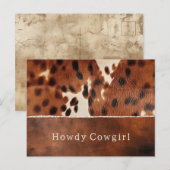 Bruin Zwart Zuidwest Koeienhuid Briefkaart (Voorkant / Achterkant)