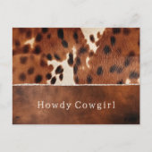 Bruin Zwart Zuidwest Koeienhuid Briefkaart (Voorkant)