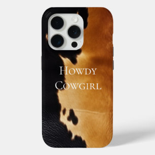Bruin Zwart Zuidwest Koeienhuid iPhone 15 Pro Case