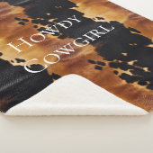 Bruin Zwart Zuidwest Koeienhuid Sherpa Deken (3/4)