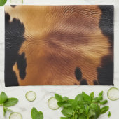 Bruin Zwart Zuidwest Koeienhuid Theedoek (Gevouwen)