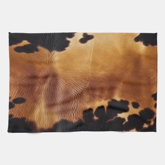 Bruin Zwart Zuidwest Koeienhuid Theedoek (Horizontaal)