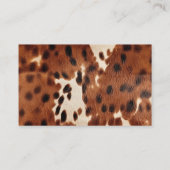 Bruin Zwart Zuidwest Koeienhuid Visitekaartje (Achterkant)