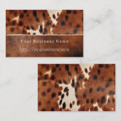 Bruin Zwart Zuidwest Koeienhuid Visitekaartje (Voorkant / Achterkant)