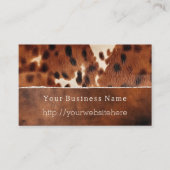 Bruin Zwart Zuidwest Koeienhuid Visitekaartje (Voorkant)