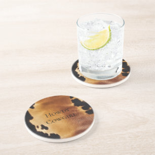 Bruin Zwart Zuidwest Koeienhuid Zandsteen Onderzetter