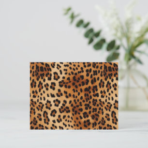 Bruin zwarte leopard-printer briefkaart