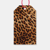 Bruin zwarte leopard-printer cadeaulabel (Achterkant)