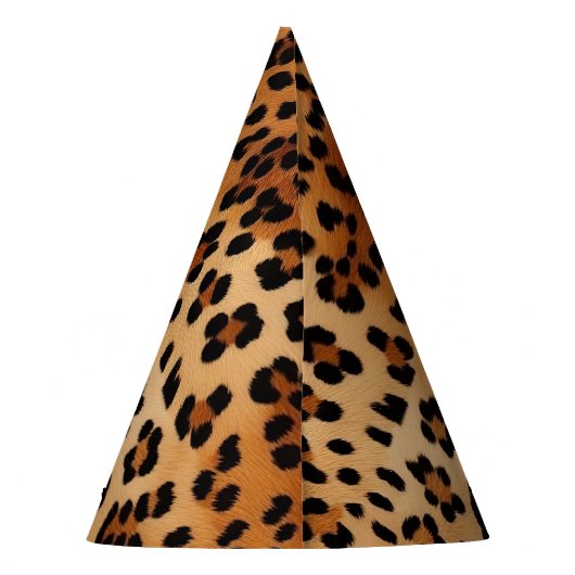 Bruin zwarte leopard-printer feesthoedjes (Achterkant)