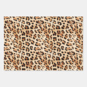 Bruin zwarte leopard-printer inpakpapier vel (Voorkant 3)