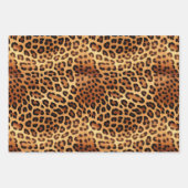 Bruin zwarte leopard-printer inpakpapier vel (Voorkant 2)