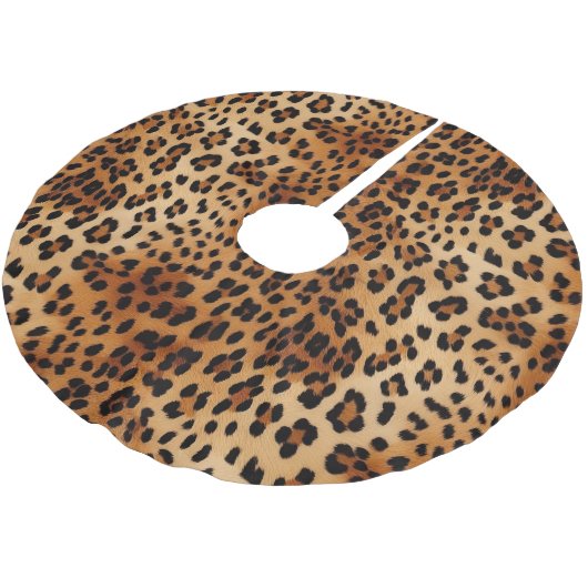 Bruin zwarte leopard-printer kerstboom rok (Gekanteld)
