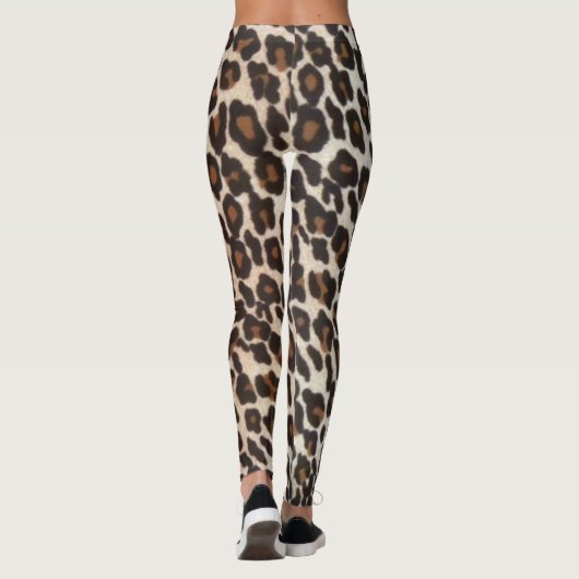 Bruin zwarte leopard-printer leggings (Achterkant)