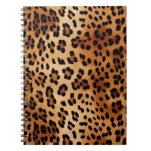 Bruin zwarte leopard-printer notitieboek (Voorkant)