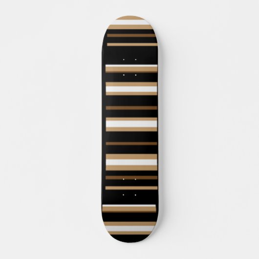 Bruin zwarte striptekening persoonlijk skateboard (Voorkant)