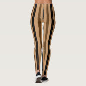 Bruin zwarte tinbeige strepen Leggings (Achterkant)