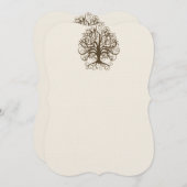 Bruin zwijn Roots of Love Wedding Invitation Kaart (Voorkant / Achterkant)