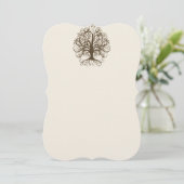 Bruin zwijn Roots of Love Wedding Invitation Kaart (Staand voorkant)