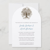 Bruin zwijn Roots of Love Wedding Invitation Kaart (Voorkant)